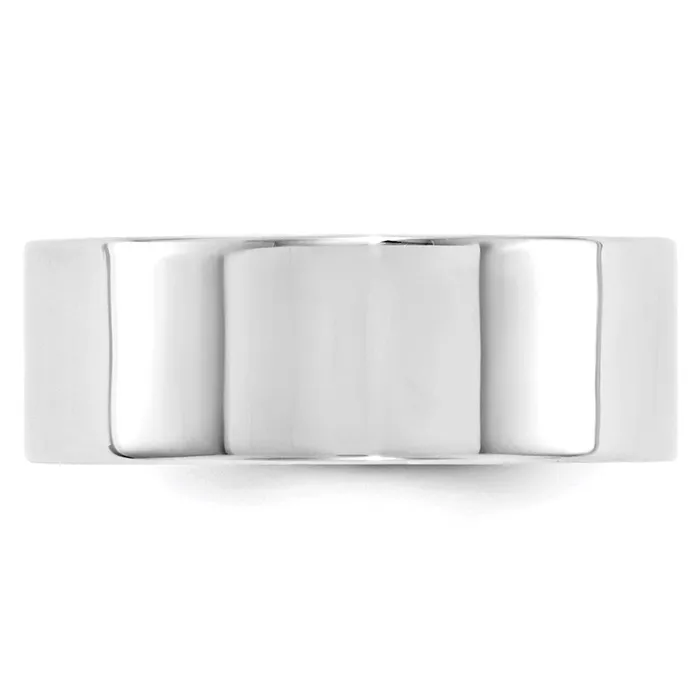 Rings Goldia Solid 18K White Gold 8mm Standard Flat Comfort Fit MensWomens Wedding Band Ring Size 125 Rings Goldia Solid 18K White Gold 8mm Standard Flat Comfort Fit MensWomens Wedding Band Ring Size 125