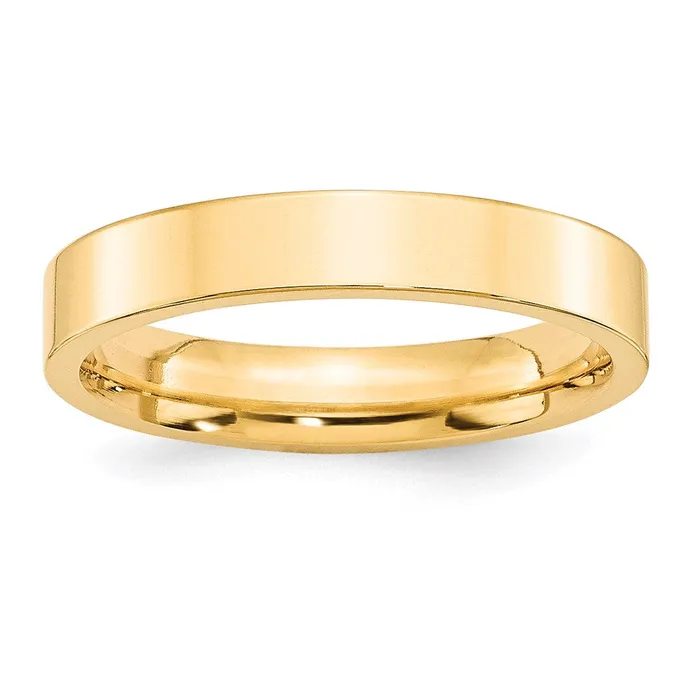 Rings Goldia Solid 18K Yellow Gold 4mm Standard Flat Comfort Fit MensWomens Wedding Band Ring Size 75 Rings Goldia Solid 18K Yellow Gold 4mm Standard Flat Comfort Fit MensWomens Wedding Band Ring Size 75