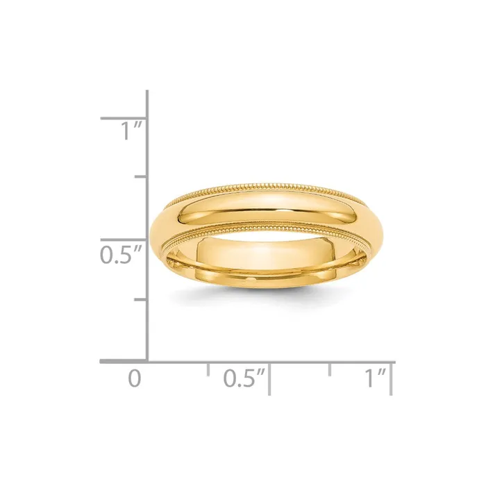 Rings Goldia Solid 18K Yellow Gold 5mm Milgrain Comfort Fit MensWomens Wedding Band Ring Size 13 Rings Goldia Solid 18K Yellow Gold 5mm Milgrain Comfort Fit MensWomens Wedding Band Ring Size 13