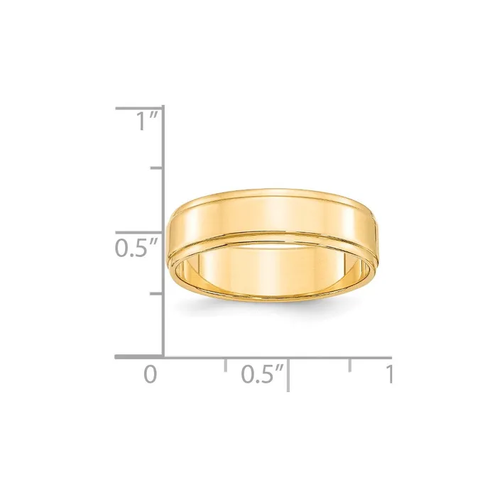 Rings Goldia Solid 18K Yellow Gold 6mm Flat with Step Edge MensWomens Wedding Band Ring Size 5 Rings Goldia Solid 18K Yellow Gold 6mm Flat with Step Edge MensWomens Wedding Band Ring Size 5