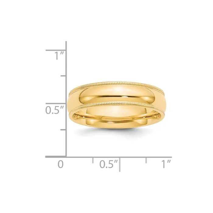 Rings Goldia Solid 18K Yellow Gold 6mm Milgrain Comfort Fit MensWomens Wedding Band Ring Size 125 Rings Goldia Solid 18K Yellow Gold 6mm Milgrain Comfort Fit MensWomens Wedding Band Ring Size 125