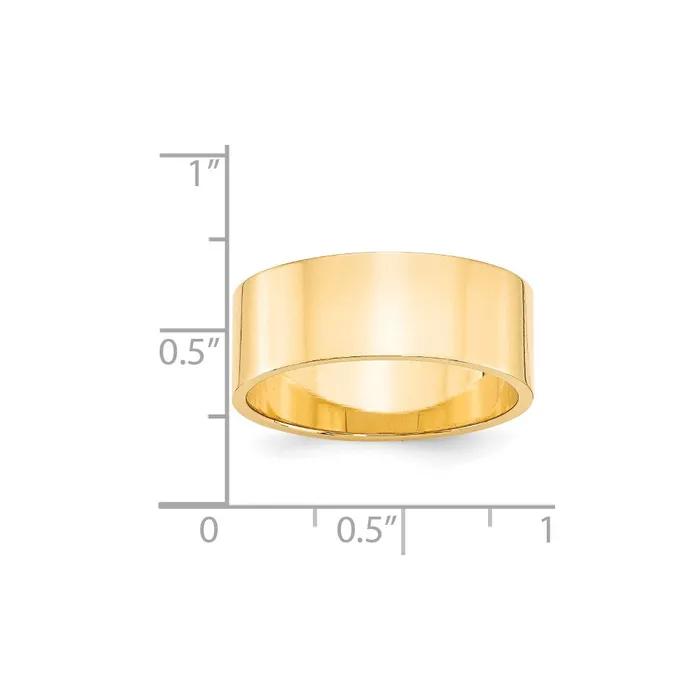 Rings Goldia Solid 18K Yellow Gold 8mm Light Weight Flat MensWomens Wedding Band Ring Size 55 Rings Goldia Solid 18K Yellow Gold 8mm Light Weight Flat MensWomens Wedding Band Ring Size 55