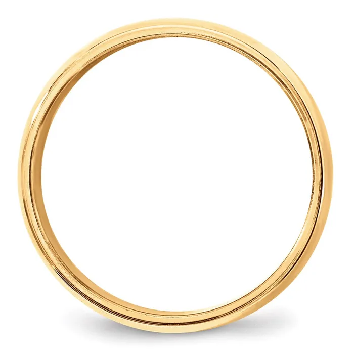 Rings Goldia Solid 18K Yellow Gold 8mm Milgrain Half Round MensWomens Wedding Band Ring Size 5 Rings Goldia Solid 18K Yellow Gold 8mm Milgrain Half Round MensWomens Wedding Band Ring Size 5