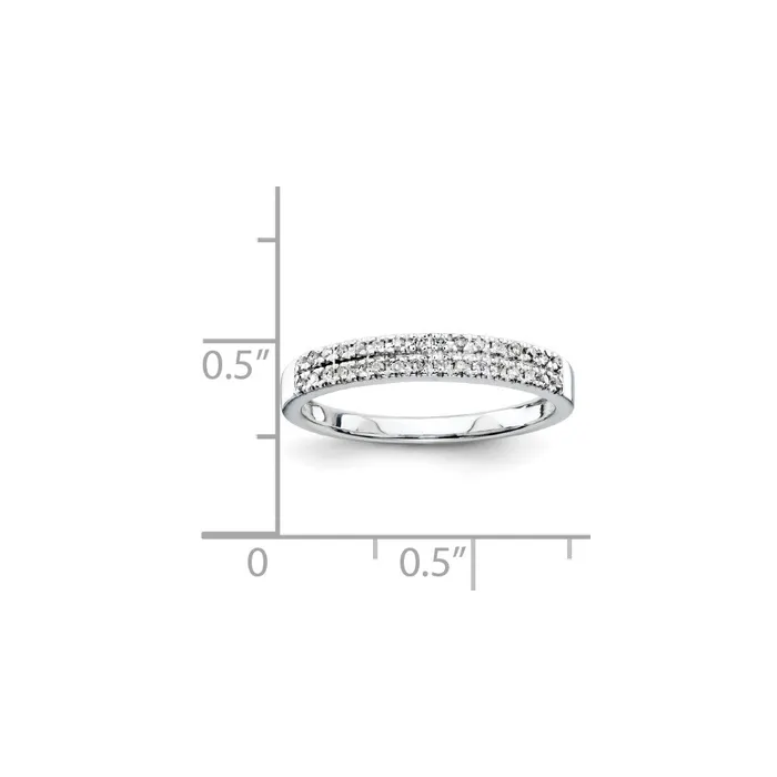 Rings Goldia Sterling Silver Belle Amore Diamond Wedding Band