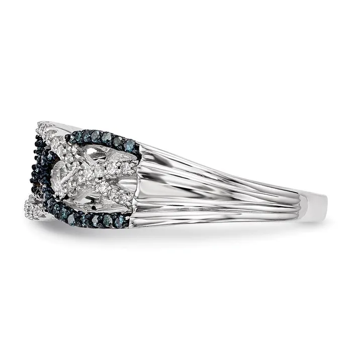 Rings Goldia Sterling Silver Blue and White Diamond Ring