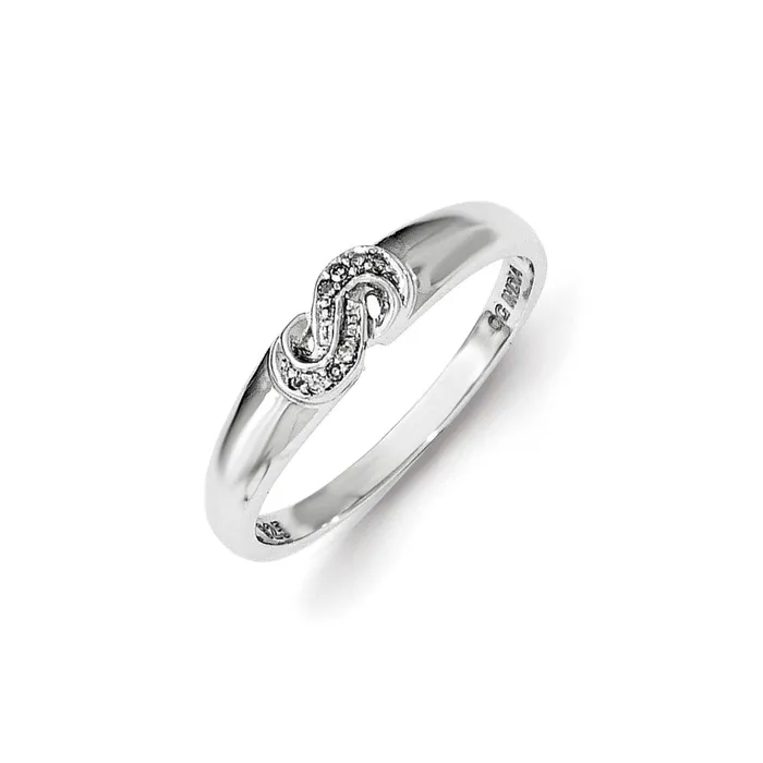 Rings Goldia Sterling Silver Diamond Infinity Symbol Ring
