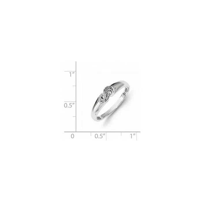 Rings Goldia Sterling Silver Diamond Infinity Symbol Ring