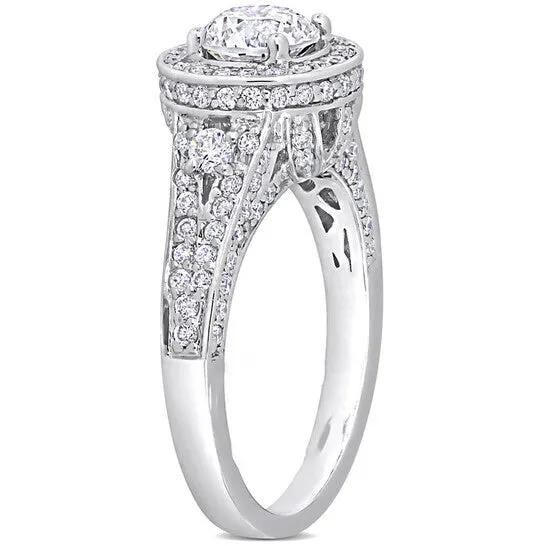 Rings JMS always Original Amour 1 34 CT TW Halo Engagement Ring in 14k White Gold Rings JMS always Original Amour 1 34 CT TW Halo Engagement Ring in 14k White Gold