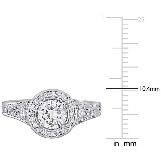 Rings JMS always Original Amour 1 34 CT TW Halo Engagement Ring in 14k White Gold Rings JMS always Original Amour 1 34 CT TW Halo Engagement Ring in 14k White Gold