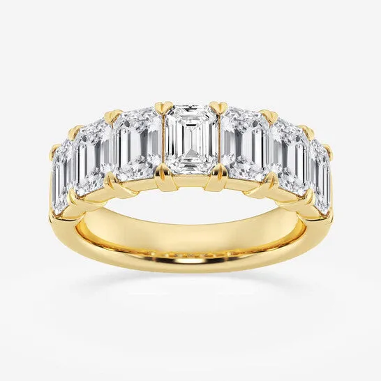 Rings JMS always Original Brilliant Diamond 14K Yellow Gold 4 CTTW EmeraldCut LAB GROWN Diamond Seven Stone Anniversary Band FG SI1 Rings JMS always Original Brilliant Diamond 14K Yellow Gold 4 CTTW EmeraldCut LAB GROWN Diamond Seven Stone Anniversary Band FG SI1