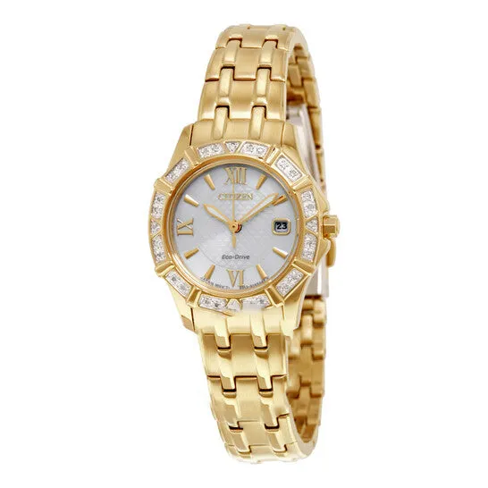 Rings JMS always Original Citizen Diamond Silver Dial Yellow Goldtone Ladies Watch EW236255A Rings JMS always Original Citizen Diamond Silver Dial Yellow Goldtone Ladies Watch EW236255A