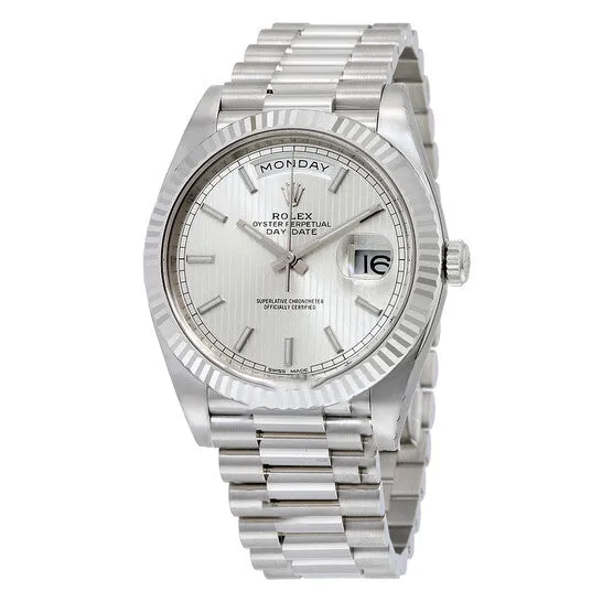 Rings JMS always Original Rolex DayDate 40 Silver Dial 18K White Gold President Automatic Mens Watch 228239SSP Rings JMS always Original Rolex DayDate 40 Silver Dial 18K White Gold President Automatic Mens Watch 228239SSP