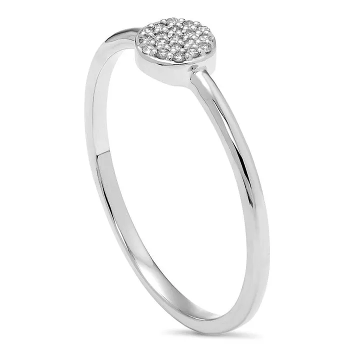 Rings Natural Diamond Accent Circle Ring in Solid 10K White Gold Goldia Rings Natural Diamond Accent Circle Ring in Solid 10K White Gold Goldia