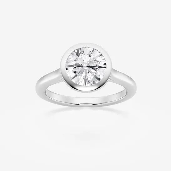 Rings Original Brilliant Diamond 2 cttw RoundCut Lab Grown Diamond Bezel Set Solitaire Engagement Ring in Platinum FGVSSI JMS always Rings Original Brilliant Diamond 2 cttw RoundCut Lab Grown Diamond Bezel Set Solitaire Engagement Ring in Platinum FGVSSI JMS always