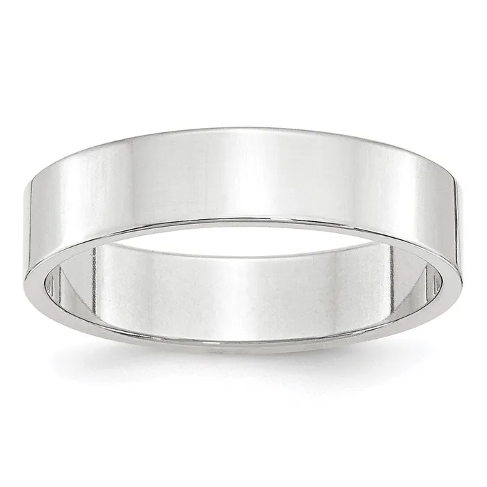 Rings Solid 14K White Gold 5mm Light Weight Flat MensWomens Wedding Band Ring Size 9 Goldia Rings Solid 14K White Gold 5mm Light Weight Flat MensWomens Wedding Band Ring Size 9 Goldia