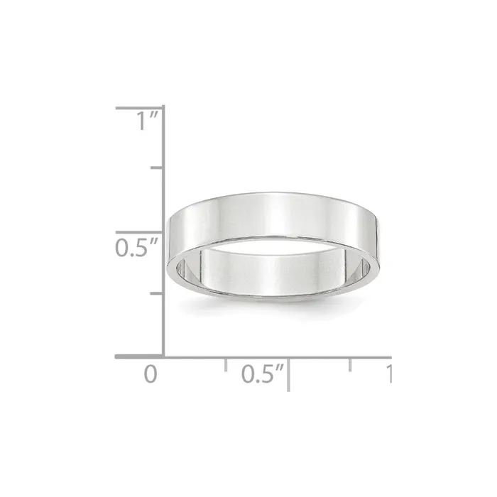 Rings Solid 14K White Gold 5mm Light Weight Flat MensWomens Wedding Band Ring Size 9 Goldia Rings Solid 14K White Gold 5mm Light Weight Flat MensWomens Wedding Band Ring Size 9 Goldia