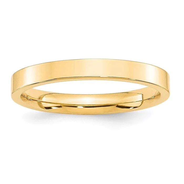 Rings Solid 14K Yellow Gold 3mm Standard Flat Comfort Fit MensWomens Wedding Band Ring Size 115 Goldia Rings Solid 14K Yellow Gold 3mm Standard Flat Comfort Fit MensWomens Wedding Band Ring Size 115 Goldia