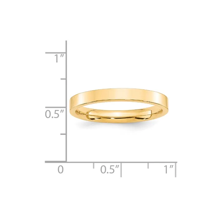 Rings Solid 14K Yellow Gold 3mm Standard Flat Comfort Fit MensWomens Wedding Band Ring Size 115 Goldia Rings Solid 14K Yellow Gold 3mm Standard Flat Comfort Fit MensWomens Wedding Band Ring Size 115 Goldia