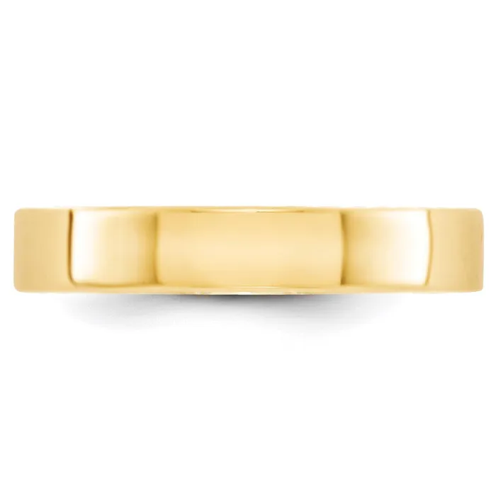 Rings Solid 14K Yellow Gold 4mm Light Weight Flat MensWomens Wedding Band Ring Size 135 Goldia Rings Solid 14K Yellow Gold 4mm Light Weight Flat MensWomens Wedding Band Ring Size 135 Goldia