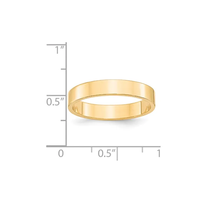 Rings Solid 14K Yellow Gold 4mm Light Weight Flat MensWomens Wedding Band Ring Size 135 Goldia Rings Solid 14K Yellow Gold 4mm Light Weight Flat MensWomens Wedding Band Ring Size 135 Goldia