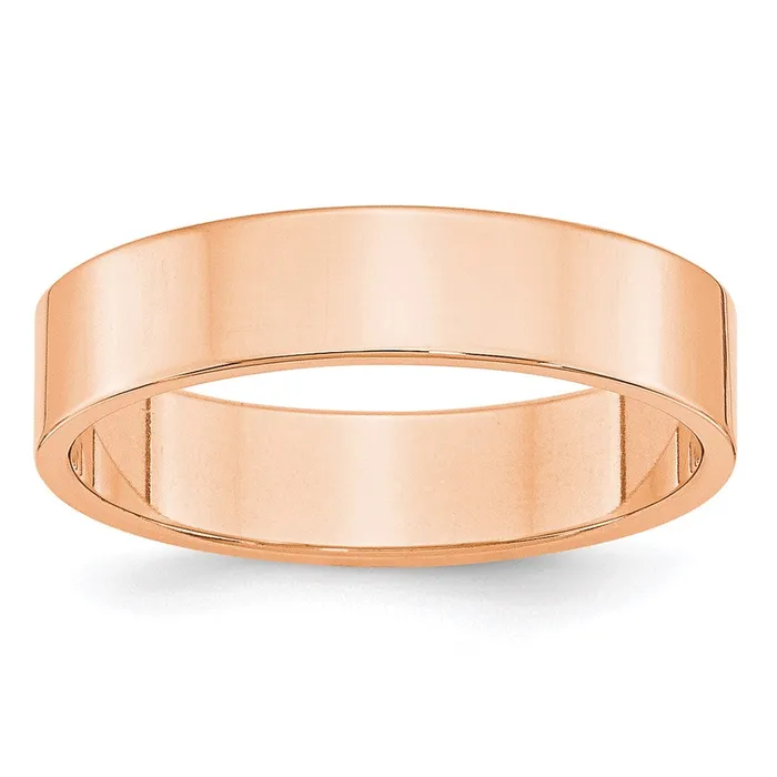 Rings Solid 14K Yellow Gold Rose Gold 5mm Light Weight Flat MensWomens Wedding Band Ring Size 135 Goldia Rings Solid 14K Yellow Gold Rose Gold 5mm Light Weight Flat MensWomens Wedding Band Ring Size 135 Goldia