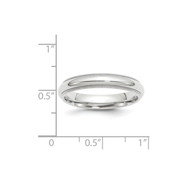 Rings Solid 18K White Gold 4mm Milgrain Comfort Fit MensWomens Wedding Band Ring Size 9 Goldia Rings Solid 18K White Gold 4mm Milgrain Comfort Fit MensWomens Wedding Band Ring Size 9 Goldia
