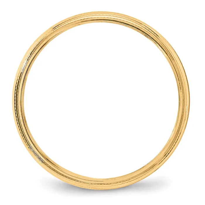 Rings Solid 18K Yellow Gold 4mm Light Weight Milgrain Half Round MensWomens Wedding Band Ring Size 135 Goldia Rings Solid 18K Yellow Gold 4mm Light Weight Milgrain Half Round MensWomens Wedding Band Ring Size 135 Goldia
