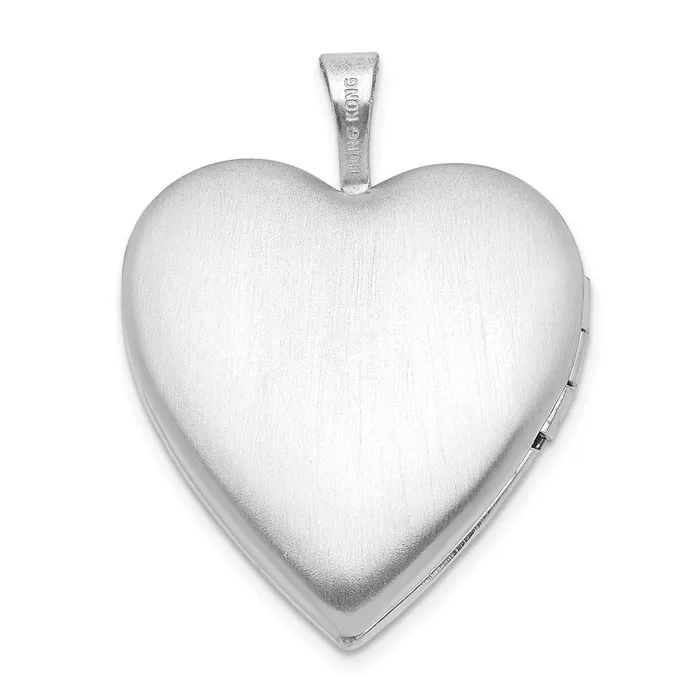 Rings Sterling Silver Rhodiumplated 20mm Forever with Diamond Star Heart Locket Goldia