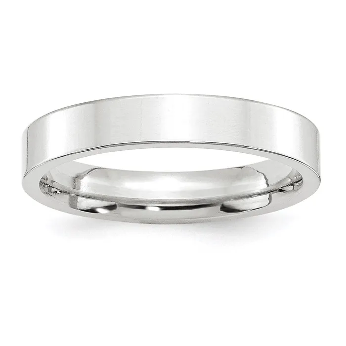 Solid 10K White Gold 4mm Standard Flat Comfort Fit MensWomens Wedding Band Ring Size 55 Goldia Rings Solid 10K White Gold 4mm Standard Flat Comfort Fit MensWomens Wedding Band Ring Size 55 Goldia Rings