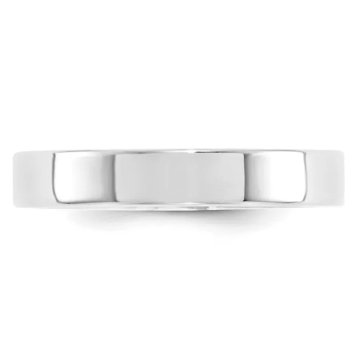 Solid 10K White Gold 4mm Standard Flat Comfort Fit MensWomens Wedding Band Ring Size 55 Goldia Rings Solid 10K White Gold 4mm Standard Flat Comfort Fit MensWomens Wedding Band Ring Size 55 Goldia Rings