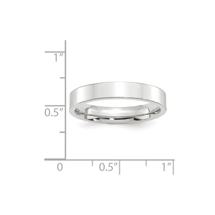Solid 10K White Gold 4mm Standard Flat Comfort Fit MensWomens Wedding Band Ring Size 55 Goldia Rings Solid 10K White Gold 4mm Standard Flat Comfort Fit MensWomens Wedding Band Ring Size 55 Goldia Rings