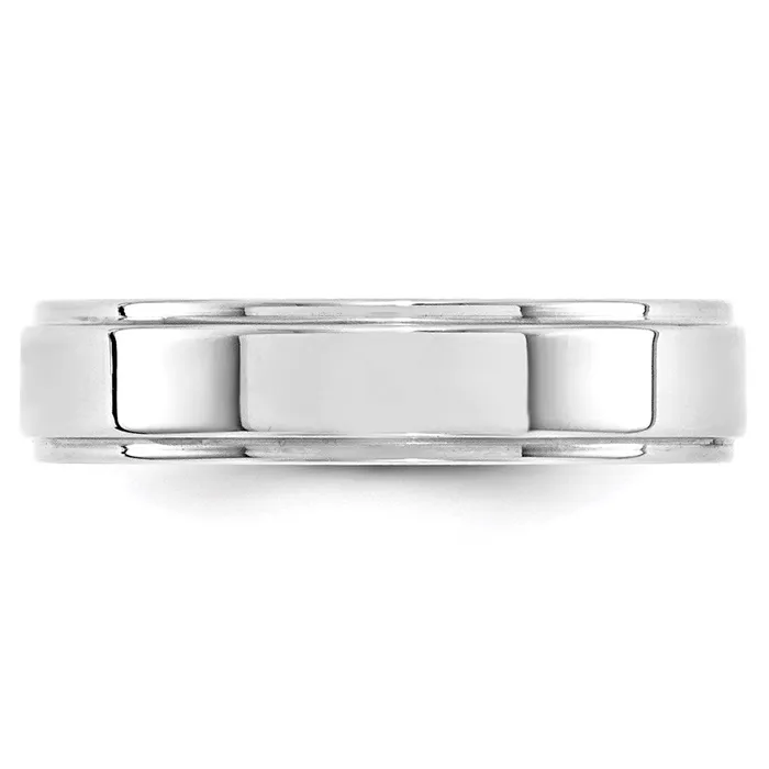 Solid 10K White Gold 5mm Flat with Step Edge MensWomens Wedding Band Ring Size 45 Goldia Rings Solid 10K White Gold 5mm Flat with Step Edge MensWomens Wedding Band Ring Size 45 Goldia Rings