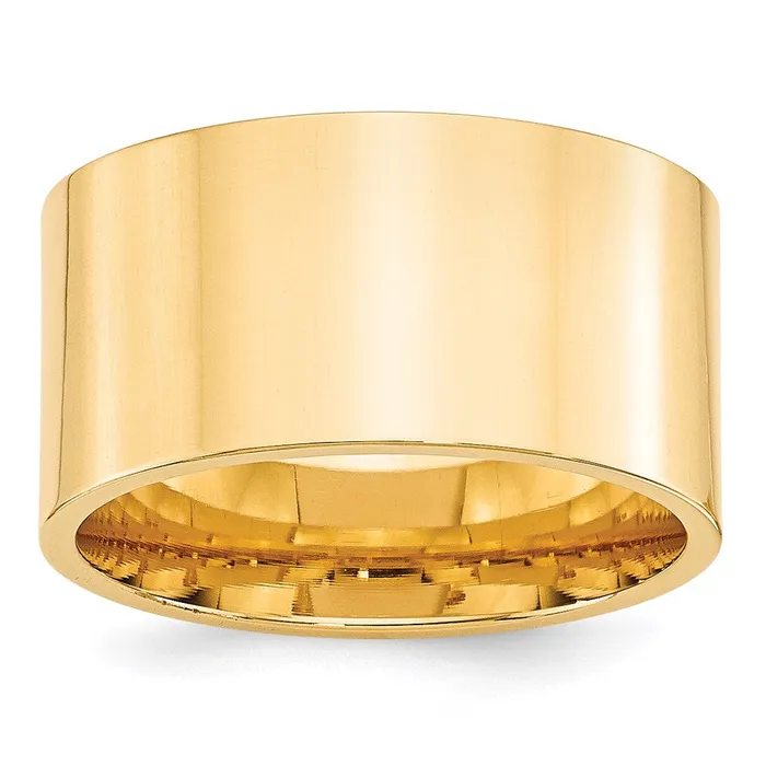 Solid 10K Yellow Gold 12mm Standard Flat Comfort Fit MensWomens Wedding Band Ring Size 105 Goldia Rings Solid 10K Yellow Gold 12mm Standard Flat Comfort Fit MensWomens Wedding Band Ring Size 105 Goldia Rings