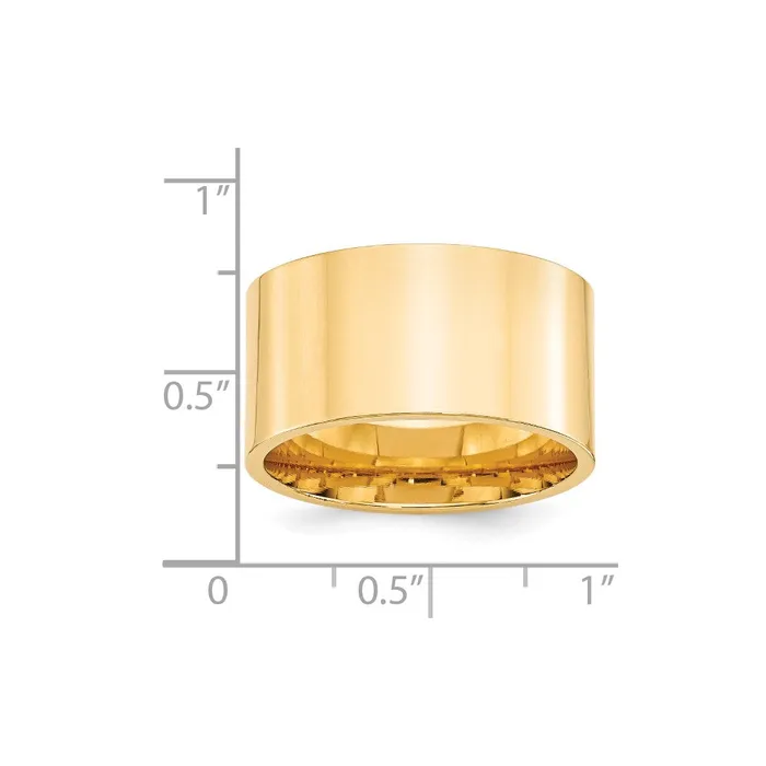 Solid 10K Yellow Gold 12mm Standard Flat Comfort Fit MensWomens Wedding Band Ring Size 105 Goldia Rings Solid 10K Yellow Gold 12mm Standard Flat Comfort Fit MensWomens Wedding Band Ring Size 105 Goldia Rings