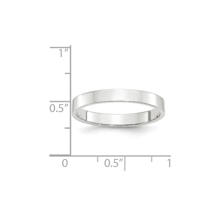 Solid 14K White Gold 3mm Light Weight Flat MensWomens Wedding Band Ring Size 45 Goldia Rings Solid 14K White Gold 3mm Light Weight Flat MensWomens Wedding Band Ring Size 45 Goldia Rings