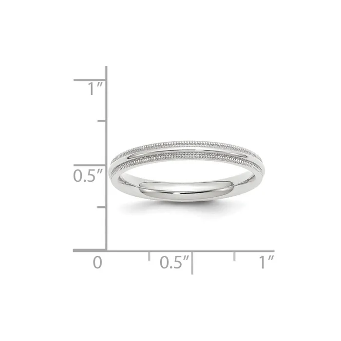 Solid 14K White Gold 3mm Milgrain Comfort Fit MensWomens Wedding Band Ring Size 45 Goldia Rings Solid 14K White Gold 3mm Milgrain Comfort Fit MensWomens Wedding Band Ring Size 45 Goldia Rings