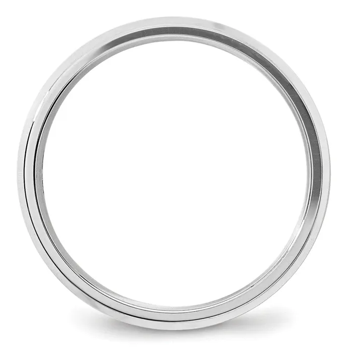 Solid 14K White Gold 5mm Bevel Edge Comfort Fit MensWomens Wedding Band Ring Size 5 Goldia Rings Solid 14K White Gold 5mm Bevel Edge Comfort Fit MensWomens Wedding Band Ring Size 5 Goldia Rings