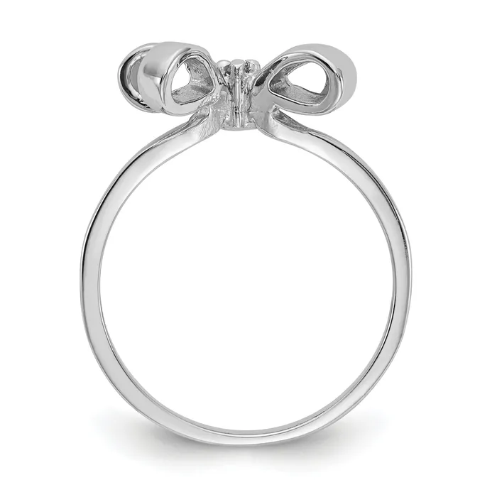 Solid 14k White Gold A Simulated CZ Ring Goldia Rings
