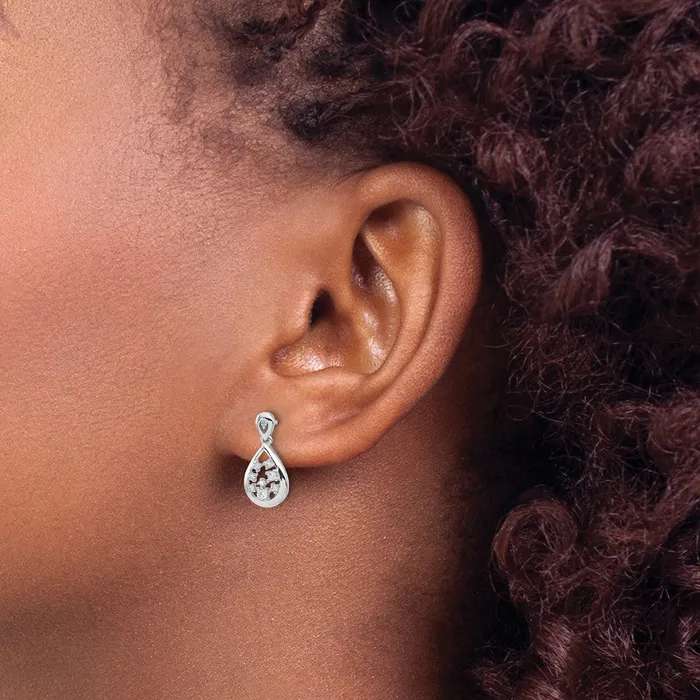Solid 14k White Gold Simulated CZ Post Earrings Goldia Earrings Solid 14k White Gold Simulated CZ Post Earrings Goldia Earrings