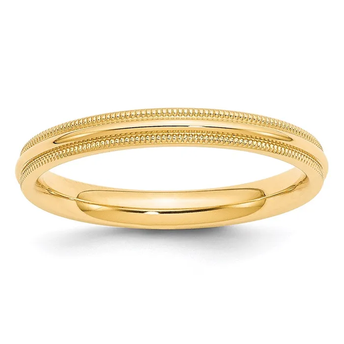 Solid 14K Yellow Gold 3mm Milgrain Comfort Fit MensWomens Wedding Band Ring Size 11 Goldia Rings Solid 14K Yellow Gold 3mm Milgrain Comfort Fit MensWomens Wedding Band Ring Size 11 Goldia Rings
