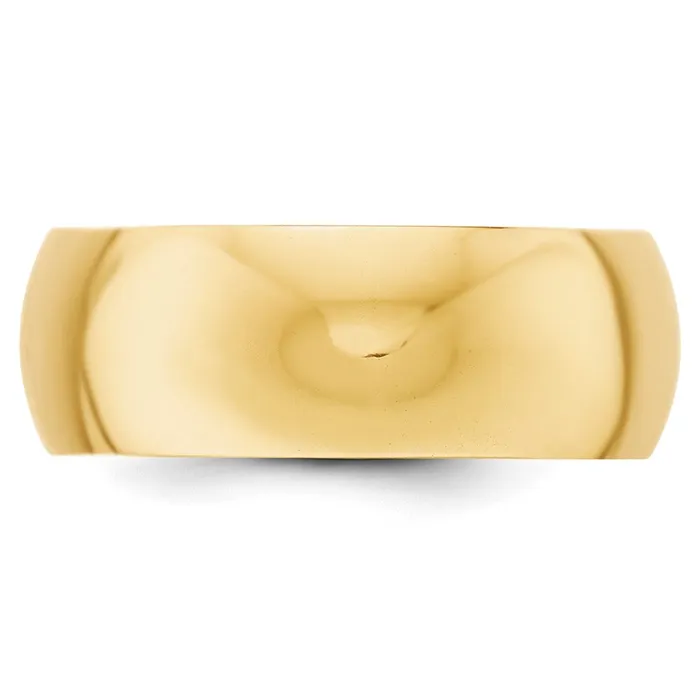 Solid 14K Yellow Gold 8mm HalfRound Wedding MensWomens Wedding Band Ring Size 6 Goldia Rings Solid 14K Yellow Gold 8mm HalfRound Wedding MensWomens Wedding Band Ring Size 6 Goldia Rings