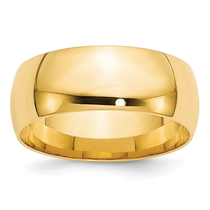 Solid 14K Yellow Gold 8mm Light Weight Comfort Fit MensWomens Wedding Band Ring Size 45 Goldia Rings Solid 14K Yellow Gold 8mm Light Weight Comfort Fit MensWomens Wedding Band Ring Size 45 Goldia Rings