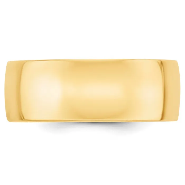 Solid 14K Yellow Gold 8mm Light Weight Comfort Fit MensWomens Wedding Band Ring Size 45 Goldia Rings Solid 14K Yellow Gold 8mm Light Weight Comfort Fit MensWomens Wedding Band Ring Size 45 Goldia Rings