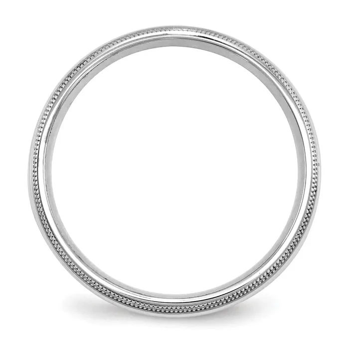Solid 18K White Gold 5mm Double Milgrain Comfort Fit MensWomens Wedding Band Ring Size 125 Goldia Rings Solid 18K White Gold 5mm Double Milgrain Comfort Fit MensWomens Wedding Band Ring Size 125 Goldia Rings