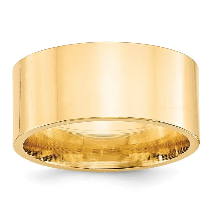 Solid 18K Yellow Gold 10mm Standard Flat Comfort Fit MensWomens Wedding Band Ring Size 85 Goldia Rings Solid 18K Yellow Gold 10mm Standard Flat Comfort Fit MensWomens Wedding Band Ring Size 85 Goldia Rings