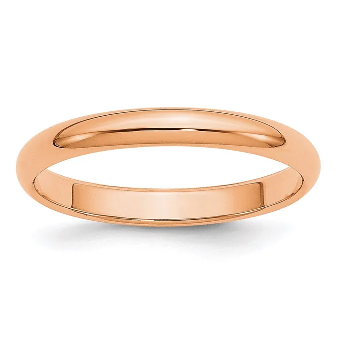 Solid 18K Yellow Gold Rose Gold 3mm HalfRound Wedding MensWomens Wedding Band Ring Size 11 Goldia Rings Solid 18K Yellow Gold Rose Gold 3mm HalfRound Wedding MensWomens Wedding Band Ring Size 11 Goldia Rings