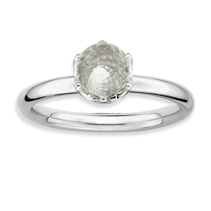Sterling Silver Stackable Expressions White Topaz Briolette Ring Goldia Rings Sterling Silver Stackable Expressions White Topaz Briolette Ring Goldia Rings