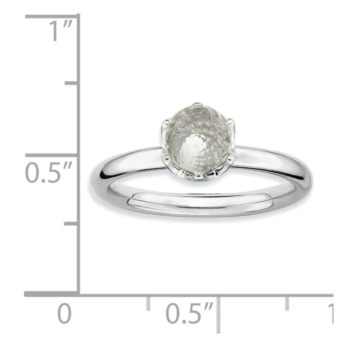 Sterling Silver Stackable Expressions White Topaz Briolette Ring Goldia Rings