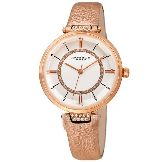 Watches JMS always Original Akribos XXIV Quartz White Dial Ladies Watch AK1116PK Watches JMS always Original Akribos XXIV Quartz White Dial Ladies Watch AK1116PK