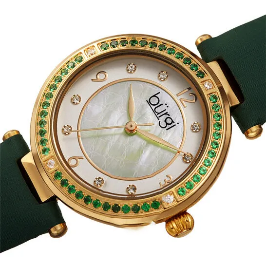 Watches JMS always Original Burgi Quartz White Dial Green Leather Ladies Watch BUR251GN Watches JMS always Original Burgi Quartz White Dial Green Leather Ladies Watch BUR251GN